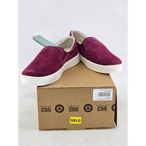 Revitalign Promenade Slip On Sneakers Womens 7.5 Plum Red Suede Perforated - NEW